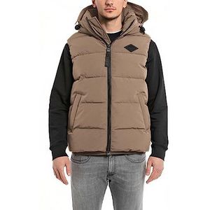 Replay Heren gewatteerd vest comfort fit, 557 EARTH, M