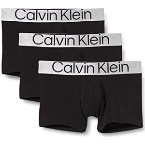Calvin Klein Heren Trunk (Pack van 3), Zwart (zwart), XS
