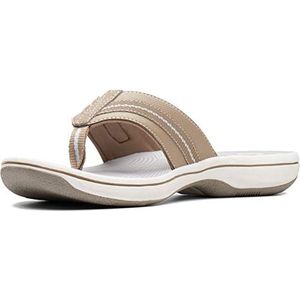 Clarks Brinkley Jazz Flip Flop voor dames, Tan Synthetisch, 39 EU