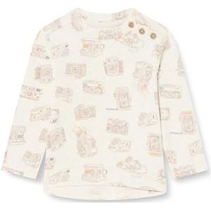 Noppies Baxton T-shirt met lange mouwen voor jongens, met allover print, Havermeal - P611, 68 cm