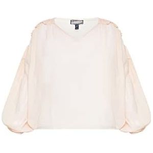 DreiMaster Vintage Dames katoenen blouse, roze, XS, roze, XS