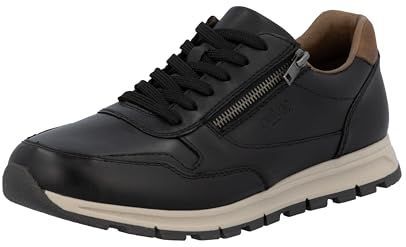 Rieker - Cognac Sneakers - Bruin - Leer - Vetersluiting - Low-top Design