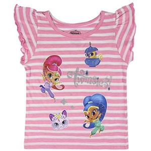 CERDÁ LIFE'S LITTLE MOMENTS Shimmer and Shine T-shirt voor meisjes, roze (roze C07), 7 Jaren