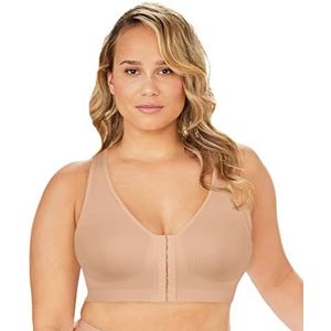 Exquisite Form Women's 5101000 Fully Seamless Wireless Full Coverage Bra with Front Closure, Nude, 1X