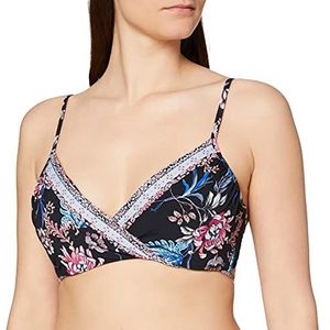Seafolly Dames Water Garden Wrap Front Booster Bikini Top, zwart (zwart), 40 NL