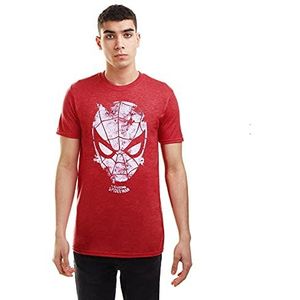 Marvel Heren Spiderman Webhead T-shirt, Rood (Heather Red Heather), XL