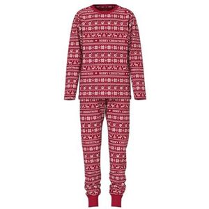 NAME IT Unisex Nknvismas Ls Nightset pyjama, jester rood, 140