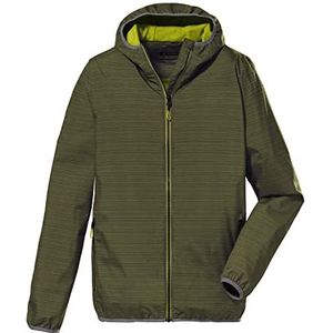 killtec Men's Functioneel jack/outdoorjack met capuchon, opvouwbaar - KOS 4 MN JCKT, green anthracite, M, 38238-000