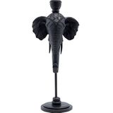 Kare Design kandelaar olifantenkop, kandelaar, olifantenkop, zwart, artikelhoogte 36 cm