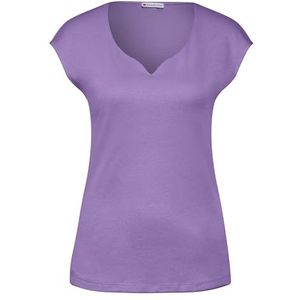 T-shirt met hartuitsnijding, Bellflower Lilac, 44