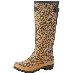 Joules Wellington laarzen met Welly print voor dames, Tan Luipaard, 39 EU