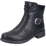 Rieker - Kuitlaarzen - Zwart - Boots met Blokhak en Ritssluiting aan de Binnenkant