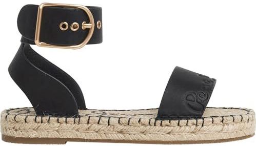 Pepe Jeans - PLS90681 - Sandalen - Zwart - Plat - Gesp - Casual - Duurzaam