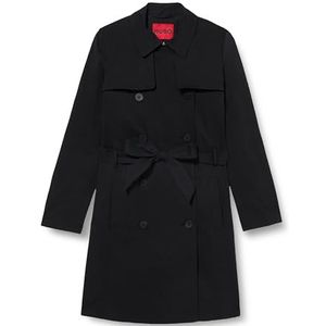 HUGO Trenchcoat voor dames, zwart 1, 34 EU
