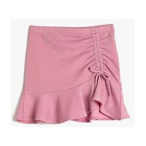 Koton Girls's Mini Shirred Ruffled Gleamy Rok, roze (274), 5-6 Jaar