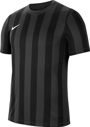 Nike Striped Division IV Shirt Korte Mouw Heren - Antraciet Zwart