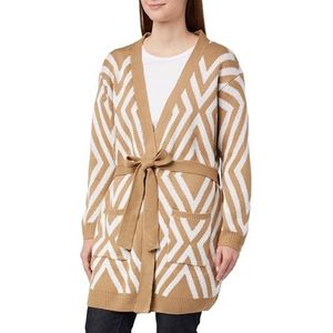 SIDONA Dames gebreide jas 19019438-SI01, beige wolwit, M/L, Beige wolwit, M/L