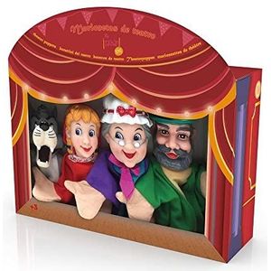 TACHAN CPA Toy Group 749T00538 Handpoppenset, 4 kindersprookjesfiguren, afmetingen van de pop, 30 cm