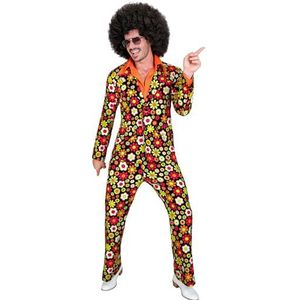 Widmann - Kostuum jaren 60-pak, jas en broek, hippie, reggae, Flower Power, Disco Fever, Schlagermove