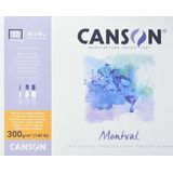 Canson Montval Aquarelpapier Blok rondom gelijmd, 200006545, Wit, 30 x 40 cm