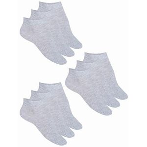 GOLDEN LADY 9 paar sokken van katoen, rand comfort, grijs melange, maat: eenheidsmaat, lichtgrijs gemêleerd., Eén maat