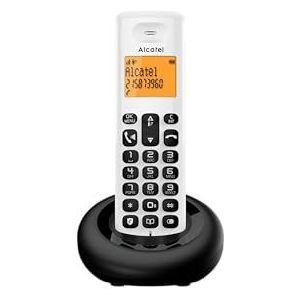 ALCATEL E260 Solo witte draadloze telefoon. Oproepblokkering en handsfree-functie