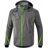 Erima uniseks-kind Functioneel softshell jack (9060710), grey melange/green gecko, 152