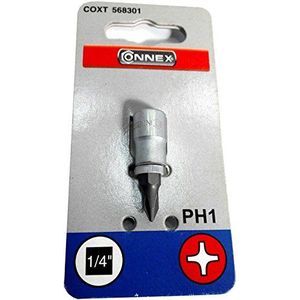 Connex COXT568301 Dopsleutel Schroef Bit, Zilver, 1/4 ""Maat PH 1