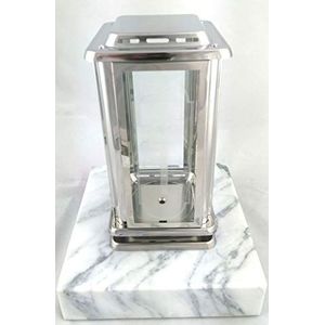 designgrab AEL1_SilverAGB1Carr Graflamp Royal van roestvrij staal, zilver, 12 x 12 x 23 cm