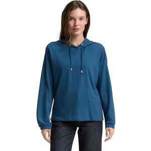 TOM TAILOR T-shirt met lange mouwen voor dames, 13183 - Dark Petrol, XL