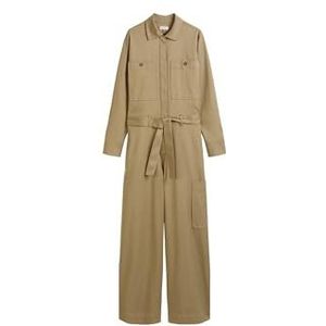 Marc OPolo damesoverall met stretchaandeel, lang, bruin, 36