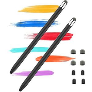 Pen voor tablet, 2024 2 stuks touchscreen-pen voor alle Amazon Fire HD tablets, 2-in-1 universele touchpen voor mobiele telefoon, styluspen, styluspen compatibel met Samsung/XiaoMi/iPad/Android/iOS