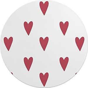 Questo Casa, Ronde digitaal bedrukte muismat, antislip onderkant, voor kantoor en thuis, diameter: 22 cm