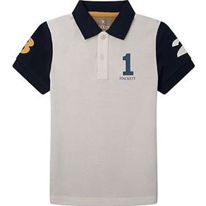 Hackett London Boy's Number Multi SS Polo Shirt, Cannoli Cream, 2 jaar