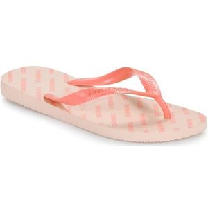 Havaianas Top Logomania Essentials Teenslippers, comfortabel, duurzaam en licht, logo-details op de zool, volwassenen, uniseks, kinderen, uniseks, ballet roos, 37/38 EU