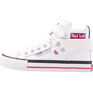 British Knights meisjes roco sneakers, Wit Union Jack, 27 EU