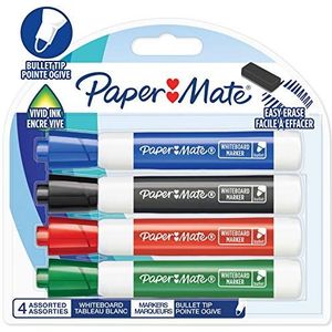 Paper Mate whiteboard-marker, geurarm Patroonpunt 4 Stuk gesorteerde kleuren