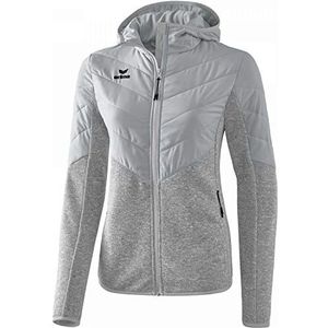 Erima Dames Basic gewatteerde/gebreide jas met capuchon