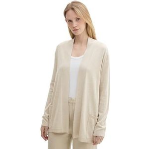 TOM TAILOR Cardigan voor dames, 25955 - Dusty Beige Melange, S