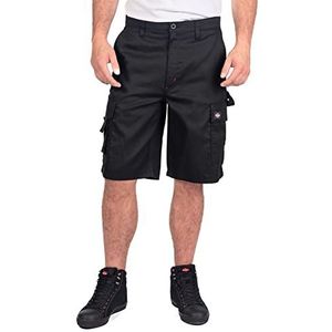 Lee Cooper Werkbroek voor heren, met meerdere zakken, cargoshorts, zwart, 96 cm taille