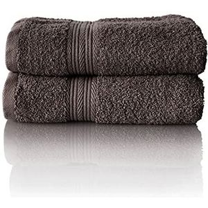 ALCLEAR Premium badstof handdoekenset, badstof serie in 6 kleuren en 5 maten, kleur: antraciet, 2x handdoeken 50x100 cm