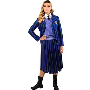 Rubie's Dames Wednesday Nevermore schooluniform kostuum, blauw, L