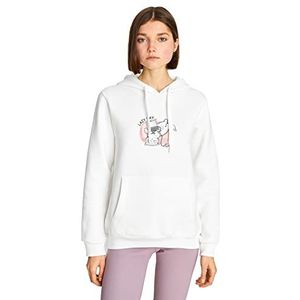Koton Kangaroo Pocket Sweatshirt met capuchon voor dames, ecru (010), M