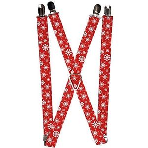 Buckle-Down Herenbretel-sneeuwvlokken, meerkleurig, één maat