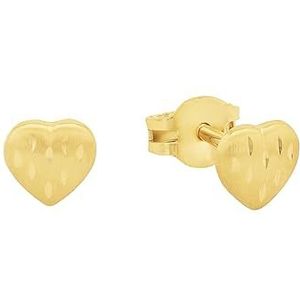 Amor Oorknopjes meisjes kinderoorbellen, 0,5 cm, goud, hart, geleverd in sieradengeschenkverpakking, 2013408