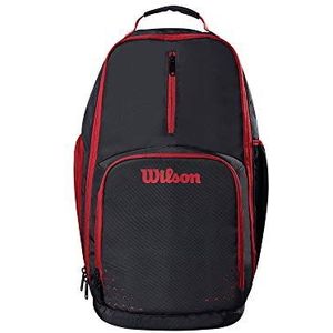 Wilson Unisex-Adult Evolution Rugzak Basketbal, Zwart/Rood, Uni