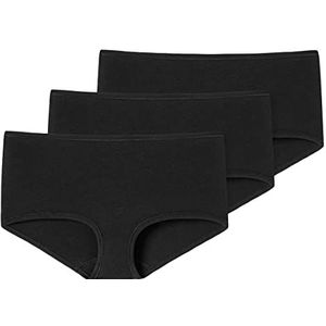Dames Ondergoed Shorts 3 Pack Organic Cotton - 95/5, zwart, 46