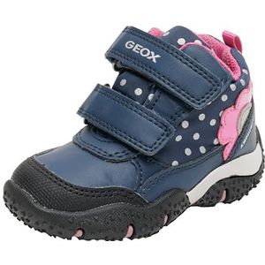 Geox Baby Meisje B Baltic Girl B ABX Sneaker, Navy Fuchsia, 22 EU