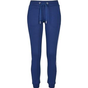 Urban Classics Dam Collegekontrast Sweatpants voor dames, blauw/wit/zwart, 3XL
