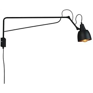 Homemania wandlamp, metaal, zwart